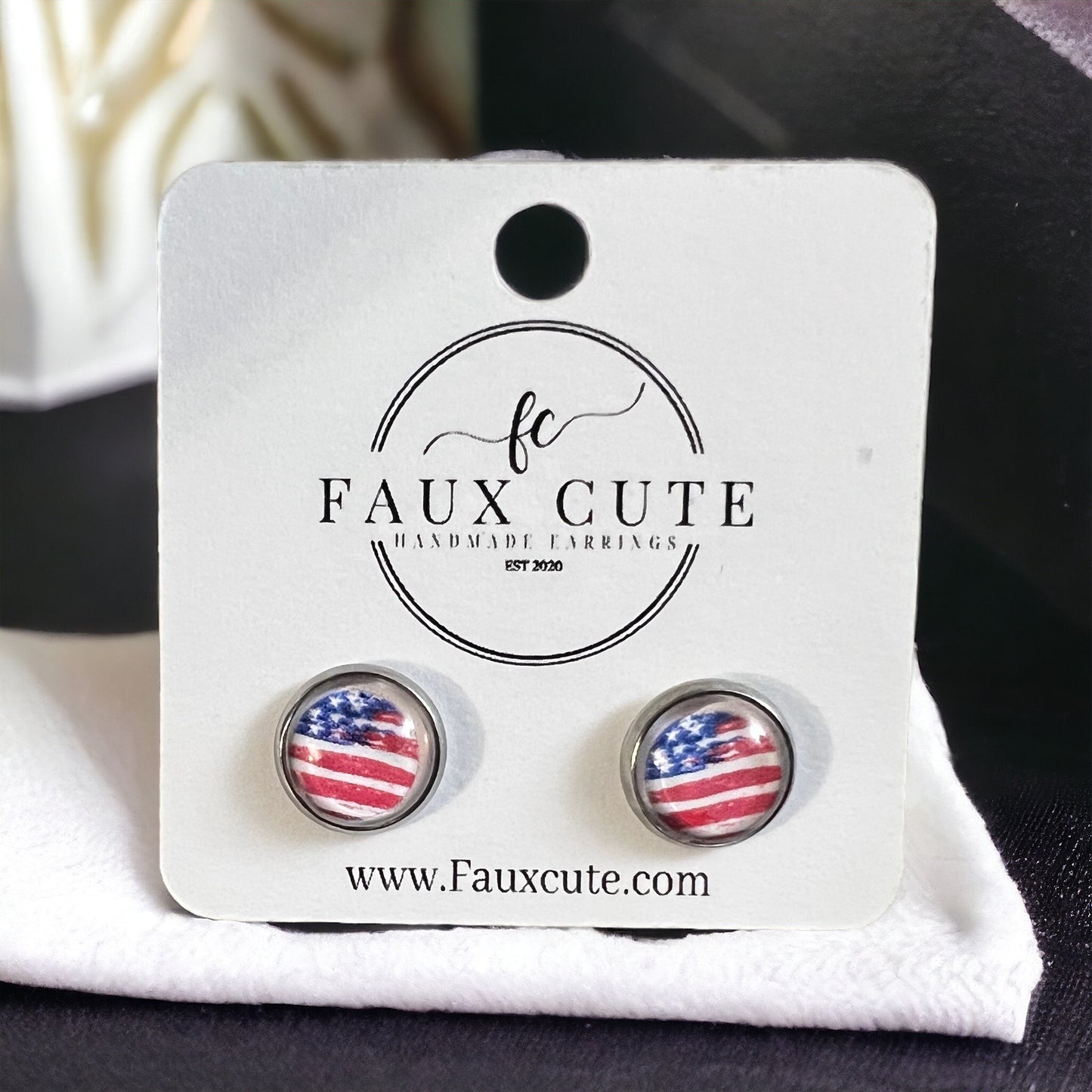 American Flag Studs