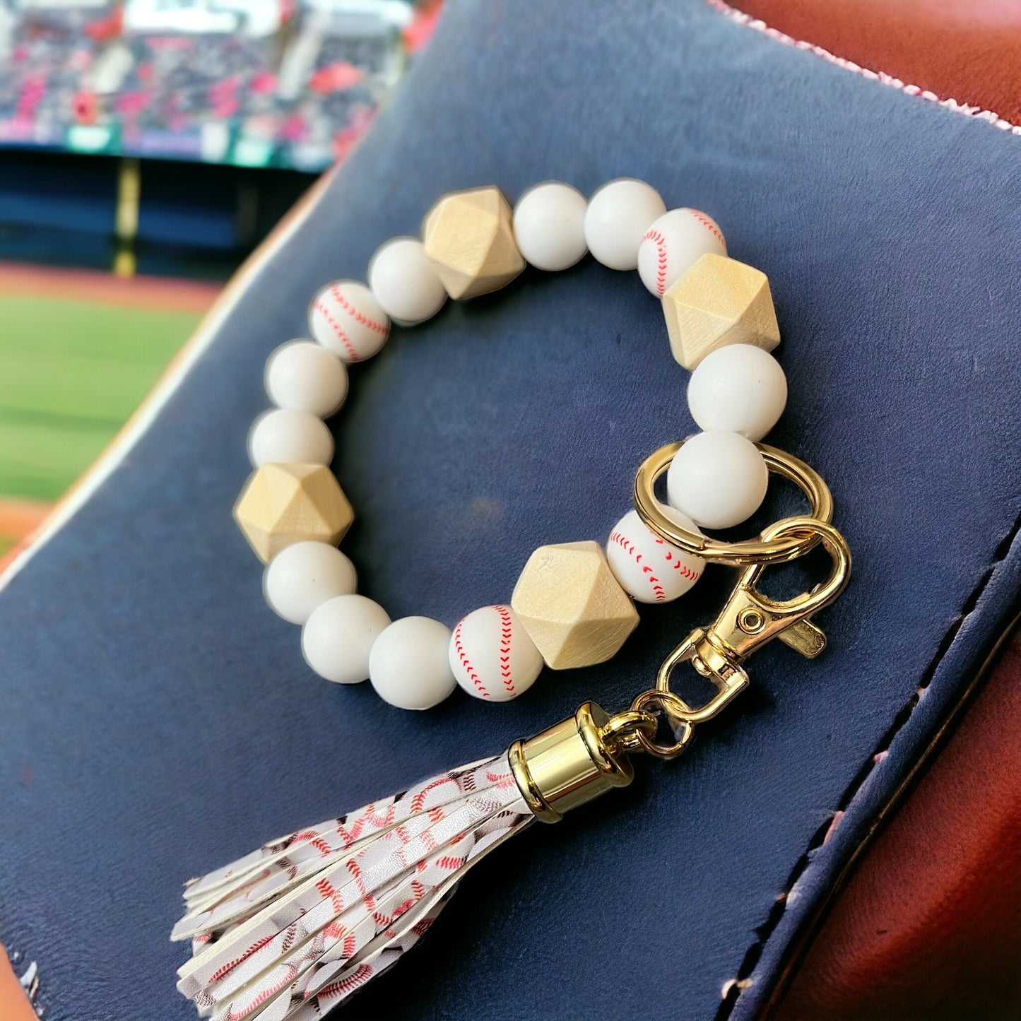 Baseball Keychain wristlet