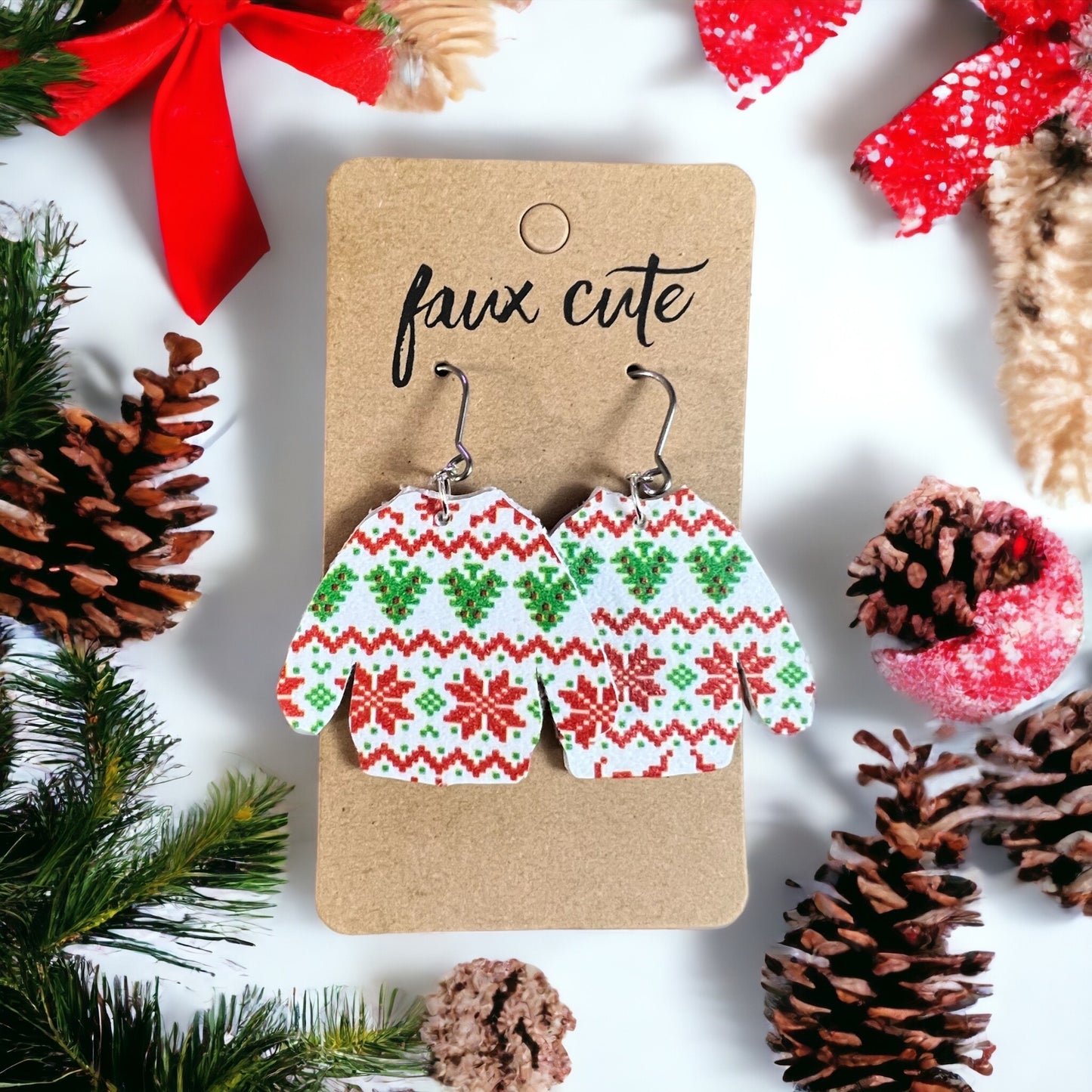 Ugly Christmas Sweater Earrings