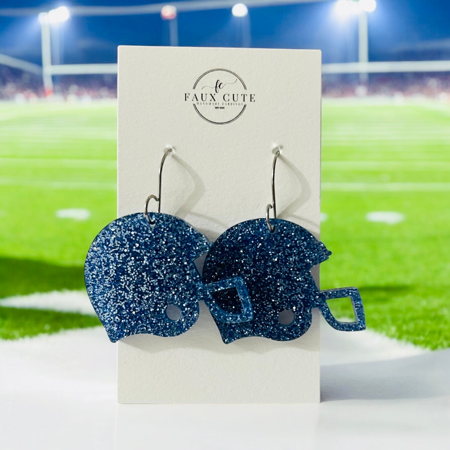 Detroit Football Glitter Helmets!