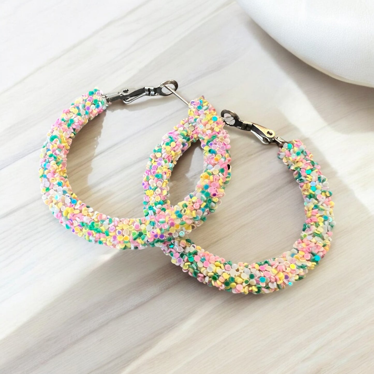 Spring Confetti Hoops