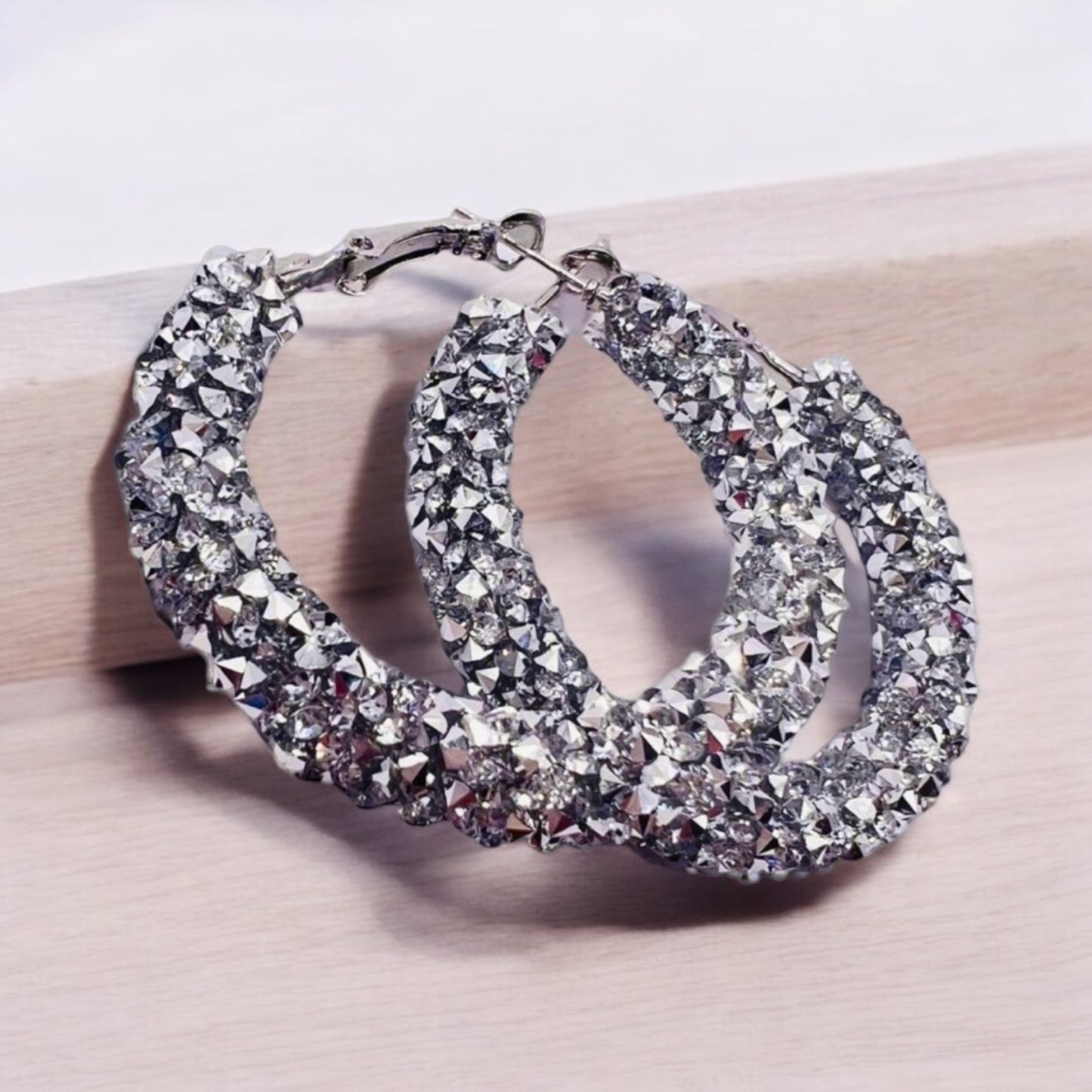 Silver Chunky Hoops