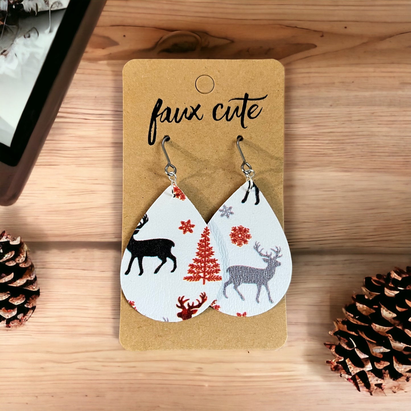 Winter landscape earrings