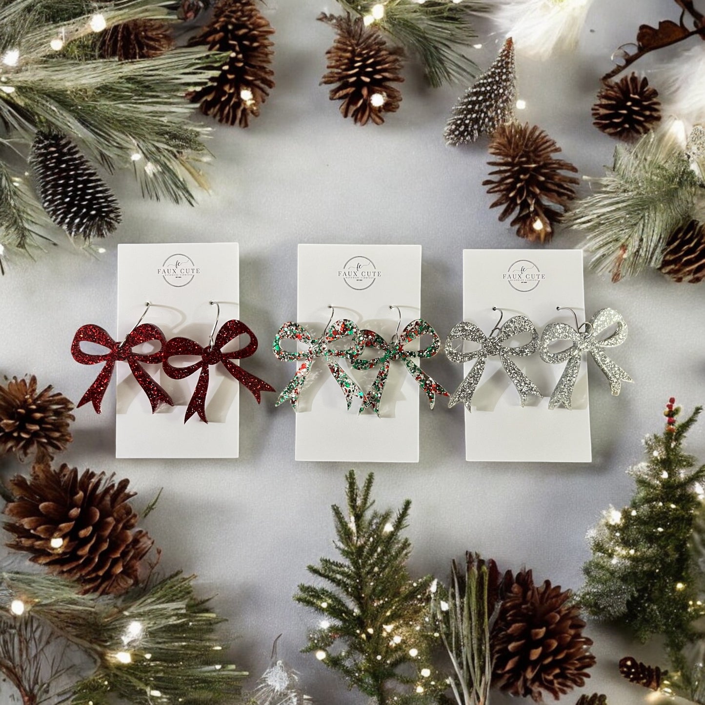 Christmas Glitter Bows