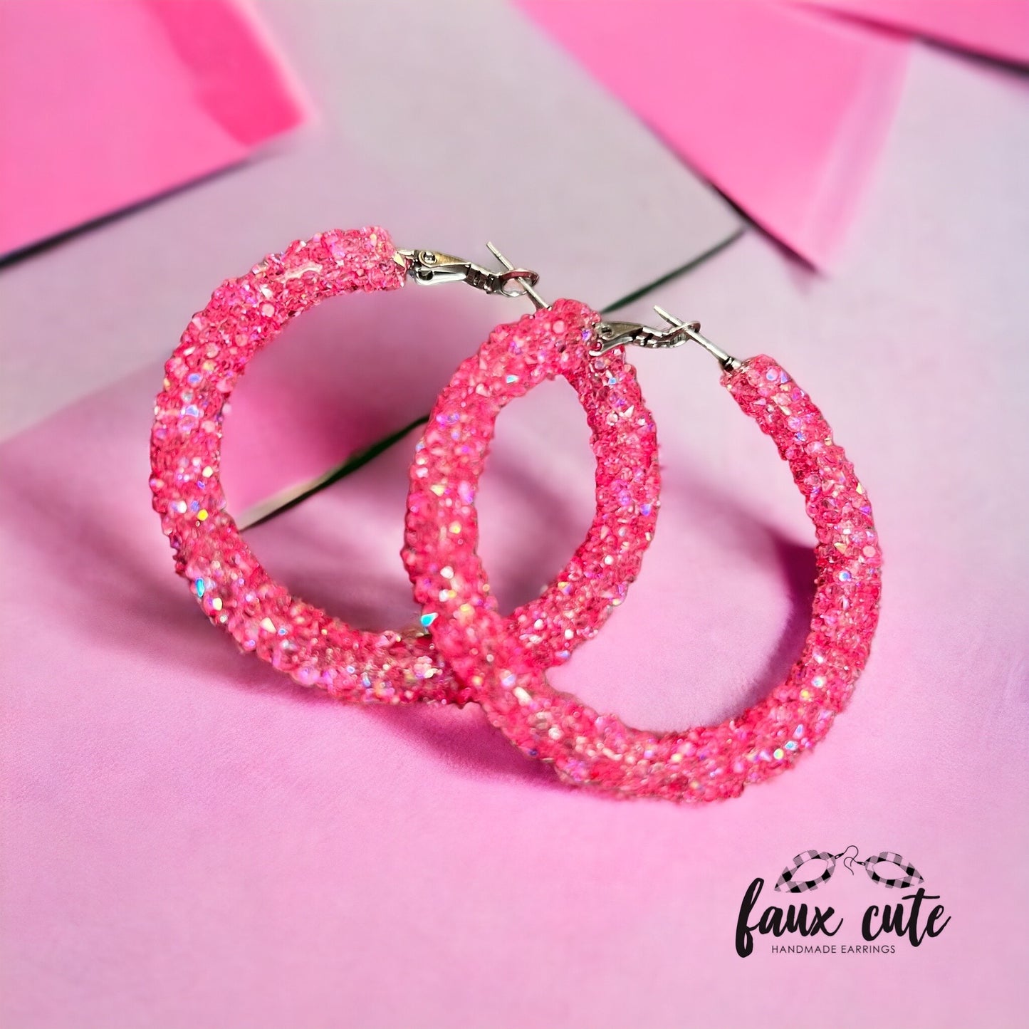 Watermelon Crush Hoop Earrings