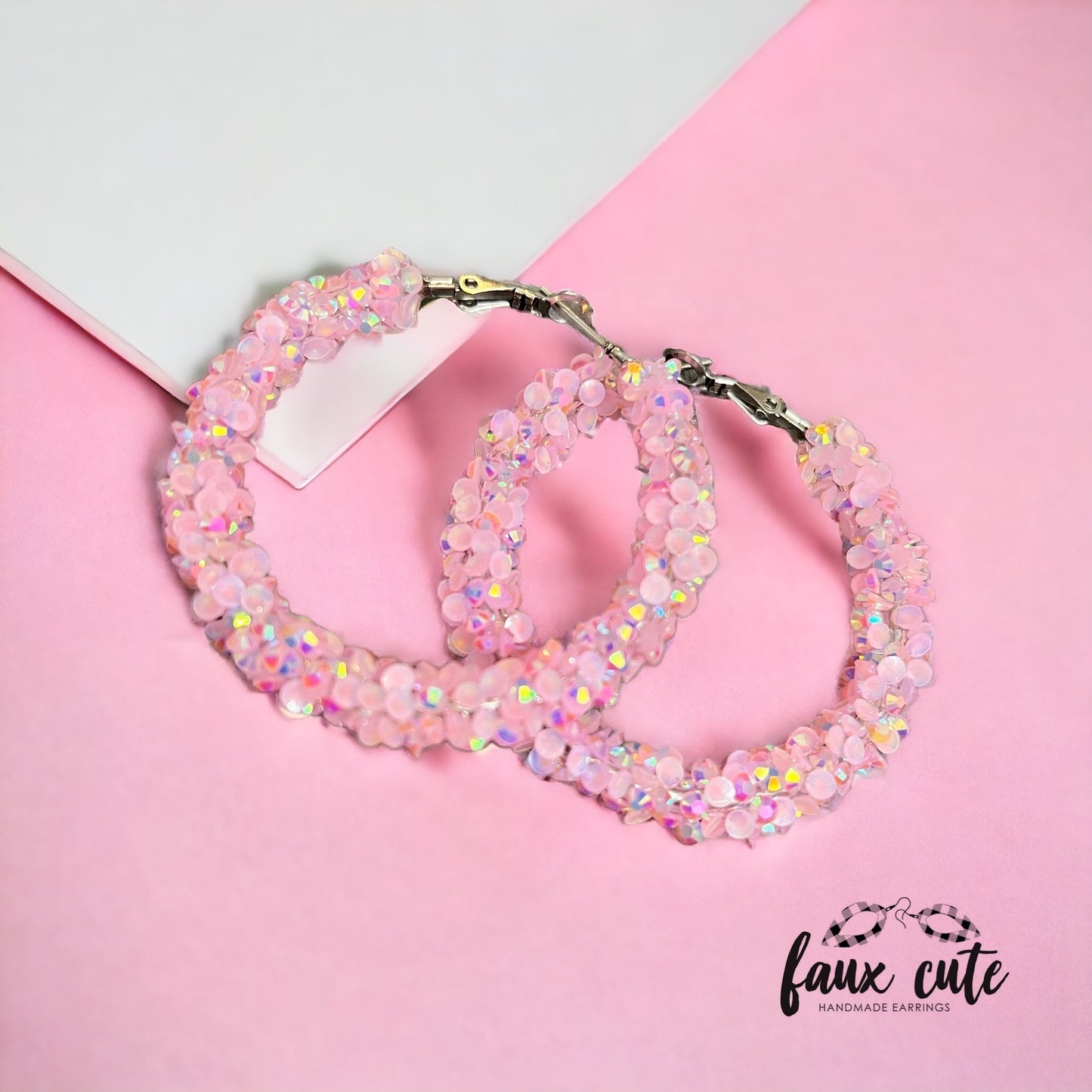Baby Pink Super Chunky Hoops