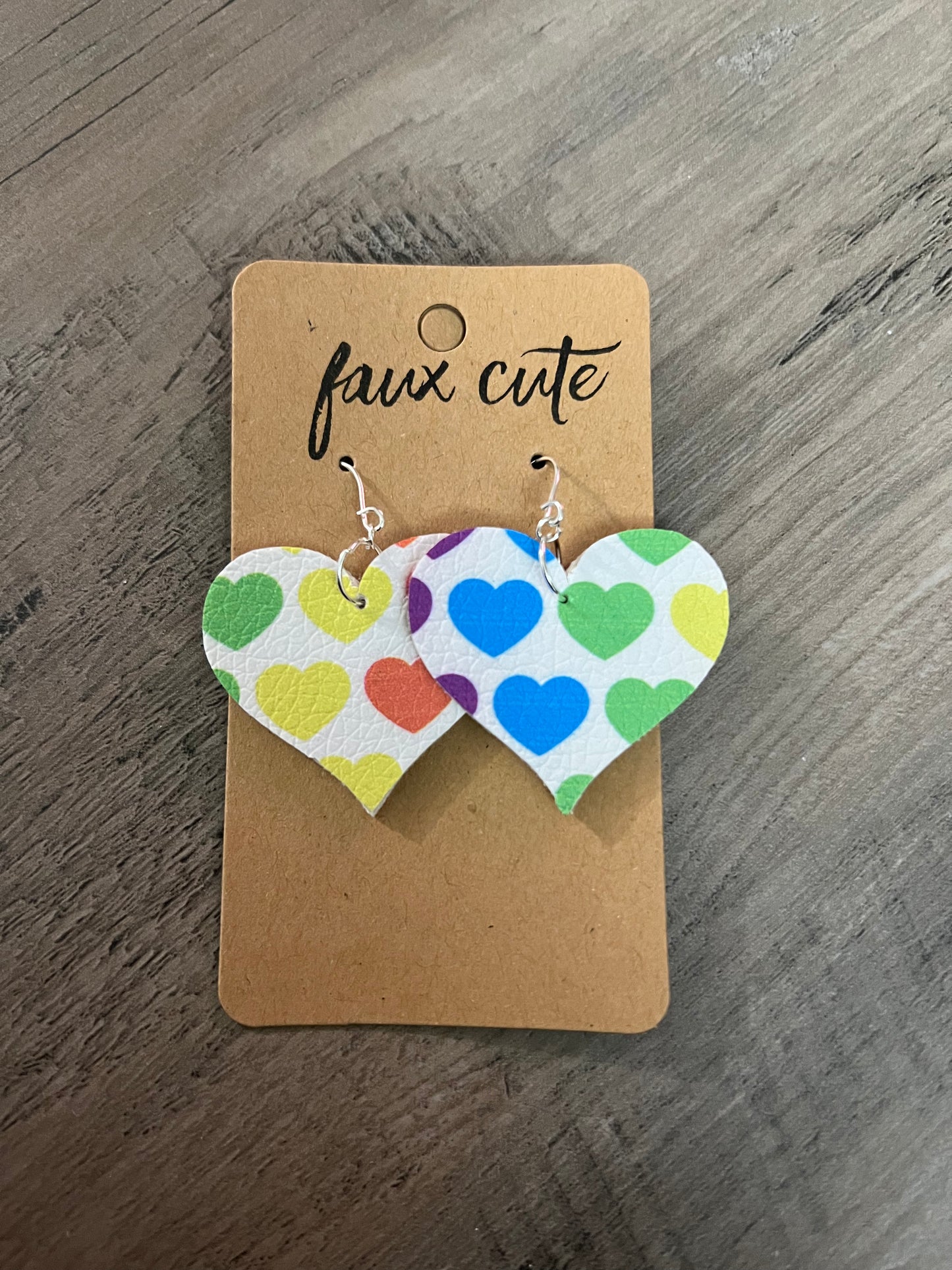 Rainbow Heart Earrings