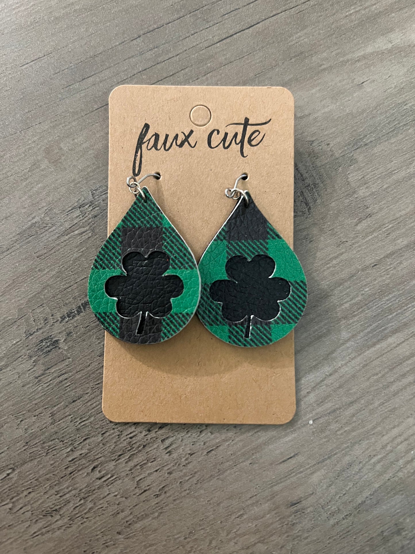 Shamrock overlay earrings