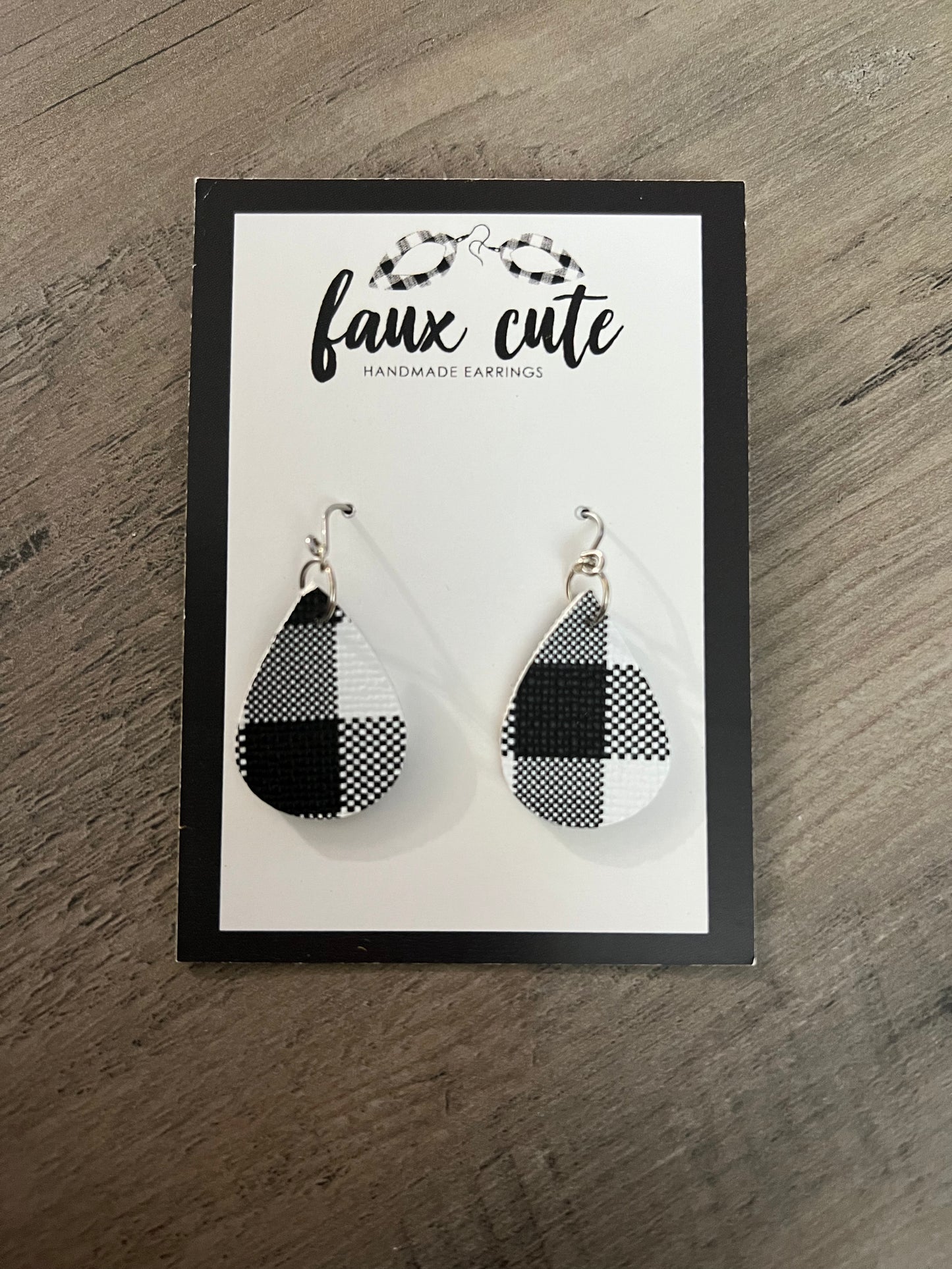 Mini buffalo plaid teardrops