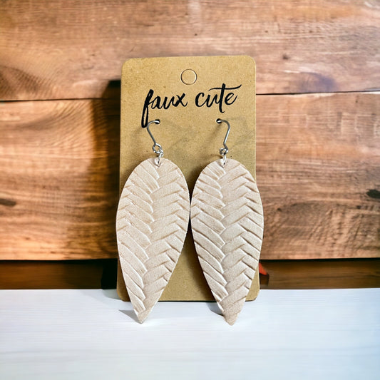 Nude Braided Earrings