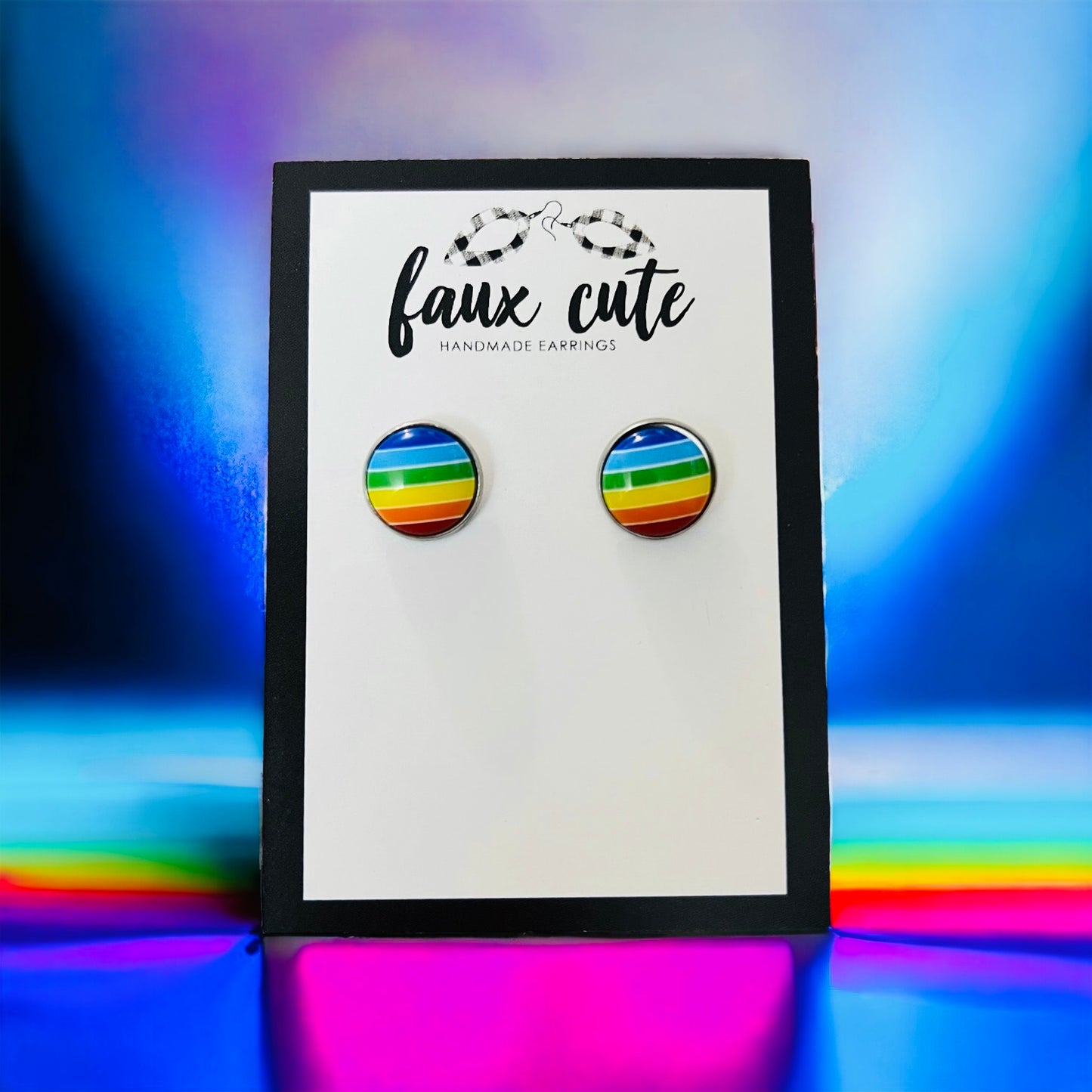 Rainbow Stud Earrings