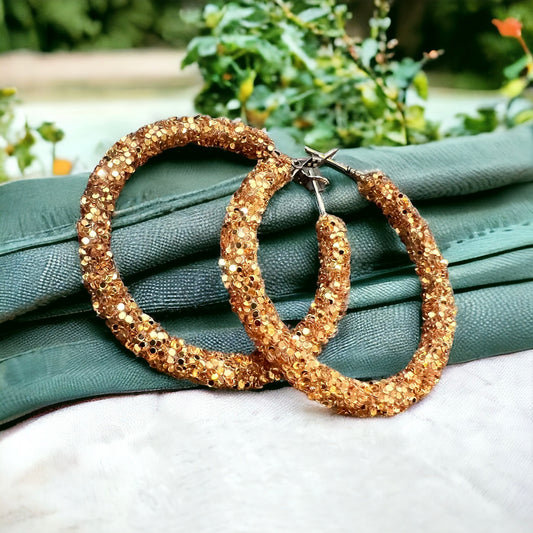 Pot of Gold Glitter Hoops