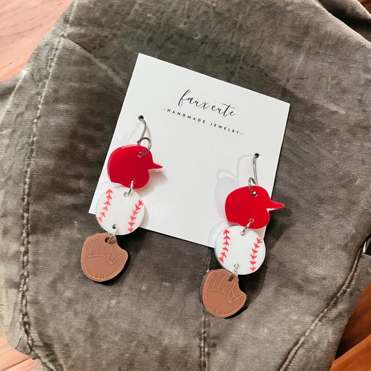 Pre-Order                       Catch ‘Em Baseball Earrings