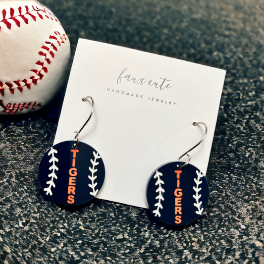 Tigers Baseball Earrings