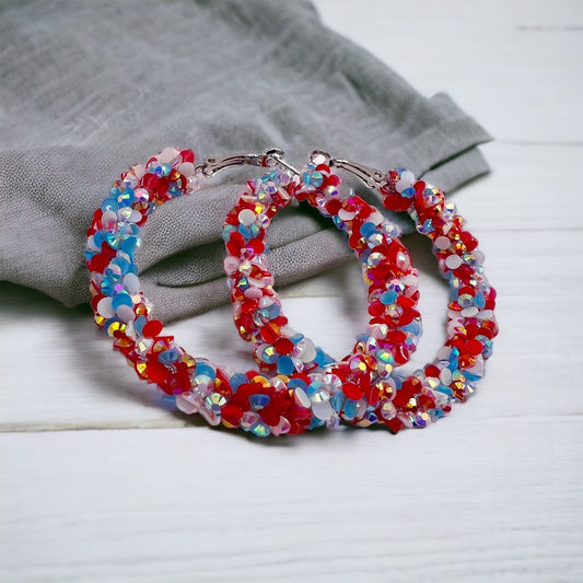 Patriotic Chunky Hoops