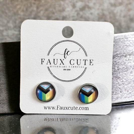 Pride flag studs