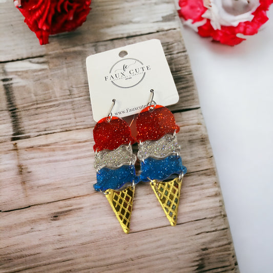 Patriotic Ice Cream Cone