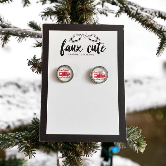 “Merry Christmas Sh*tters Full” Stud Earrings