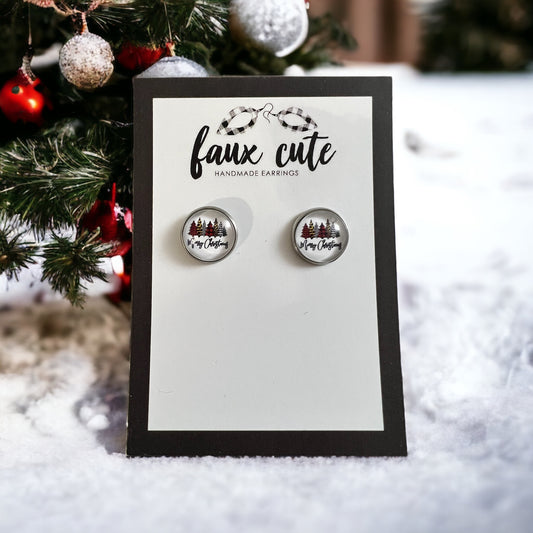 Merry Christmas Stud Earrings