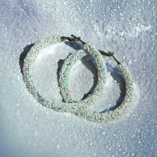 Glitter Snow Hoops