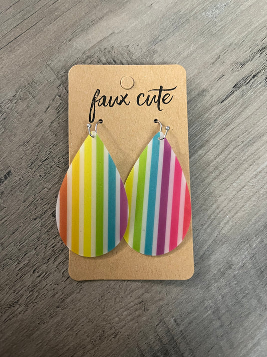 Rainbow jelly earrings