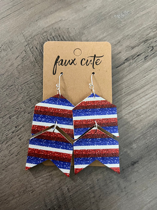 Patriotic arrow earrings