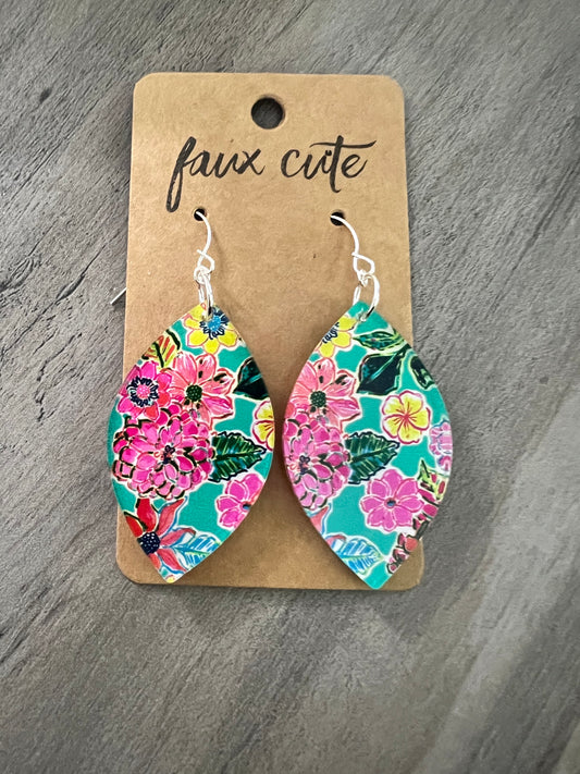 Floral Acrylic Earrings