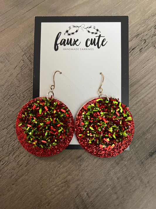 Christmas Tinsel Earrings