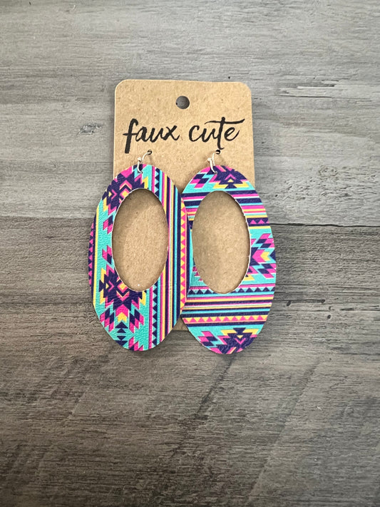 Summer Aztec print earrings