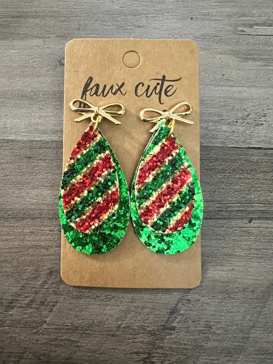 Christmas present earrings